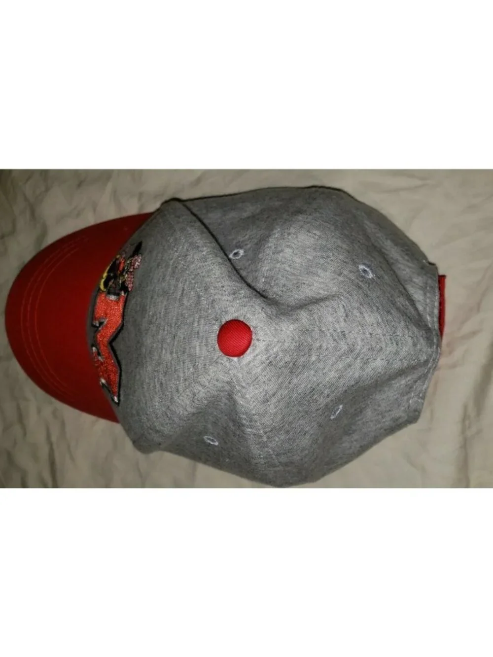Minnie  Hat Cap Toddler Youth Red and Gray Adjustable One Size